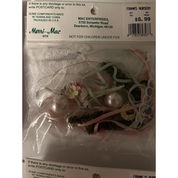 Merri Mac Decorate Your Own Christmas Kits Vintage Lot of 8 NEW SEALED - Picture 13 of 16